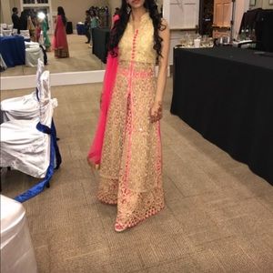 Heavy net palazzo suit